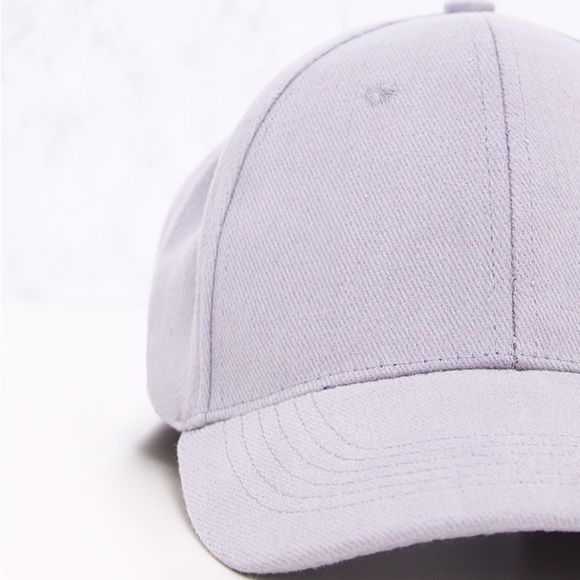 Light Grey Woven Baseball Cap - Picture 4 of 9